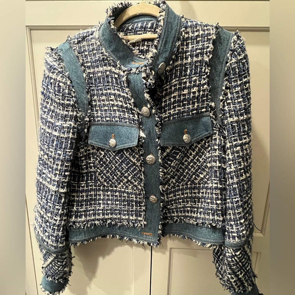 Veronica Beard Brim Tweed Jacket Size 8